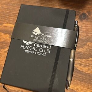 Carnival Players Club Black Notebook with Pen